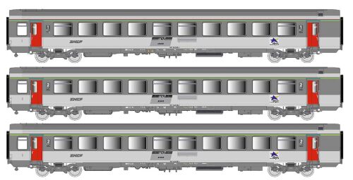 LS Models 41219 3er Set Personenwagen VTU A10tu+B11tu+B11tux SNCF, Ep.V, IB